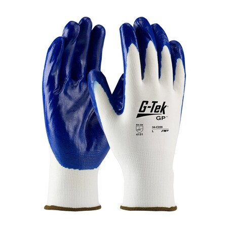 Pip Seamless Knit Nylon Glove with Nitrile Coated Smooth Grip on Palm & Fingers, 12PK 34-C229/S